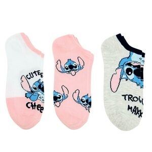 💥 $10 Disney Lilo & Stitch Character Ankle Socks ~ Set of 3